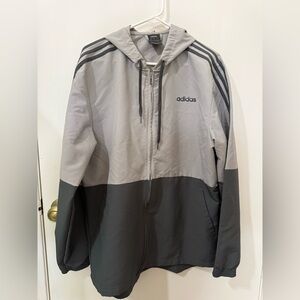 Adidas Men's Two-Tone Gray Windbreaker
